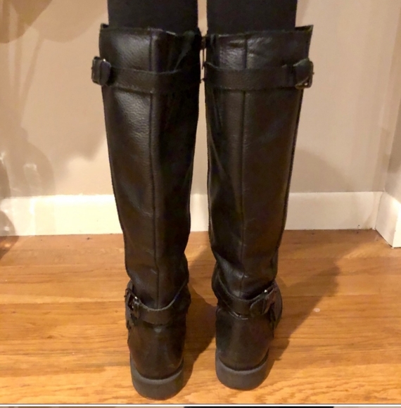Enzo Angiolini Black Tall Leather Boots - Picture 3 of 5